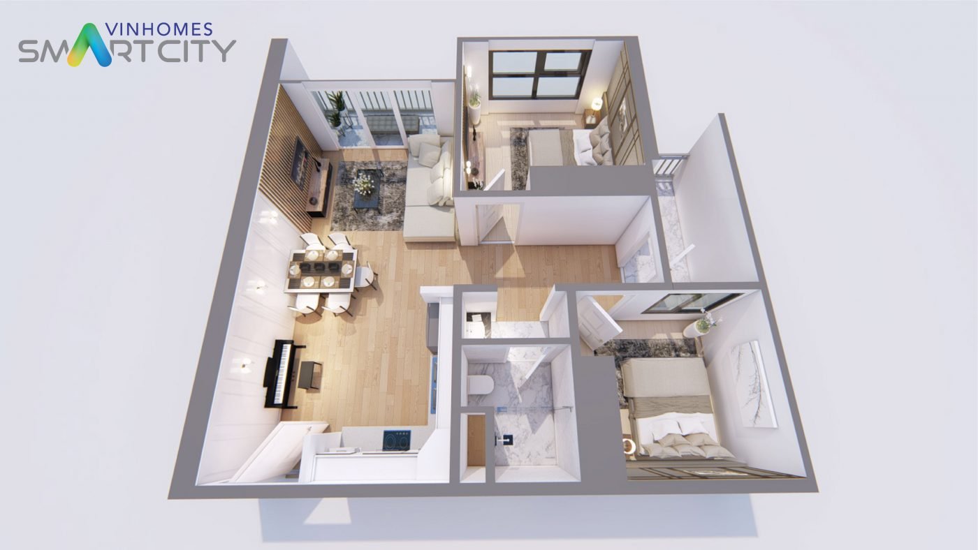 Căn hộ 2 phòng ngủ tại Vinhomes Smart City là sự lựa chọn đúng đắn cho bạn. Với không gian sống rộng rãi và thông minh, cùng thiết kế nội thất hiện đại và sang trọng, bạn sẽ được thưởng thức những giây phút tuyệt vời nhất. Hãy xem ngay hình ảnh để cảm nhận sự độc đáo của căn hộ này.