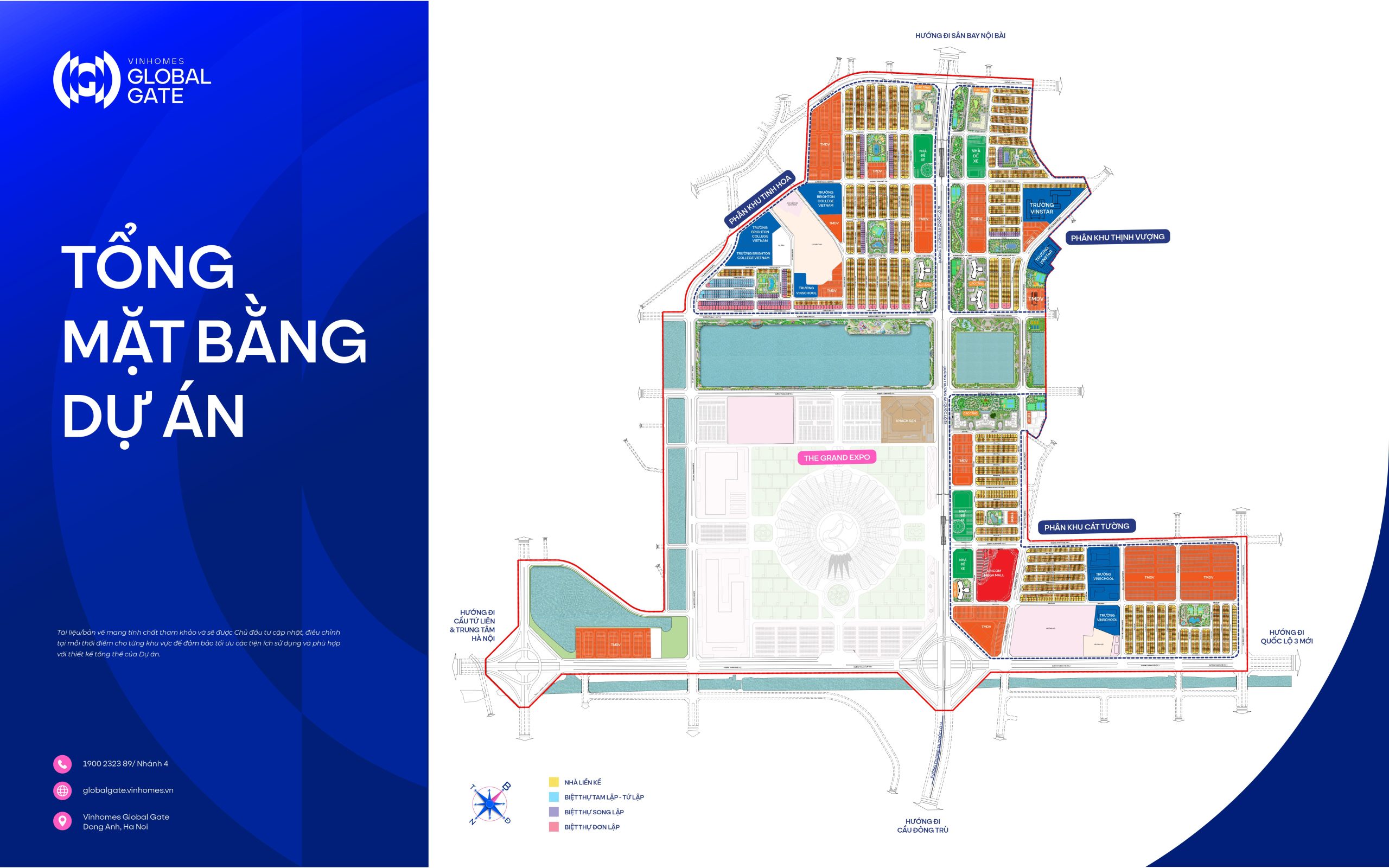 Tổng mặt bằng dự án Vinhomes Global Gate Cổ Loa