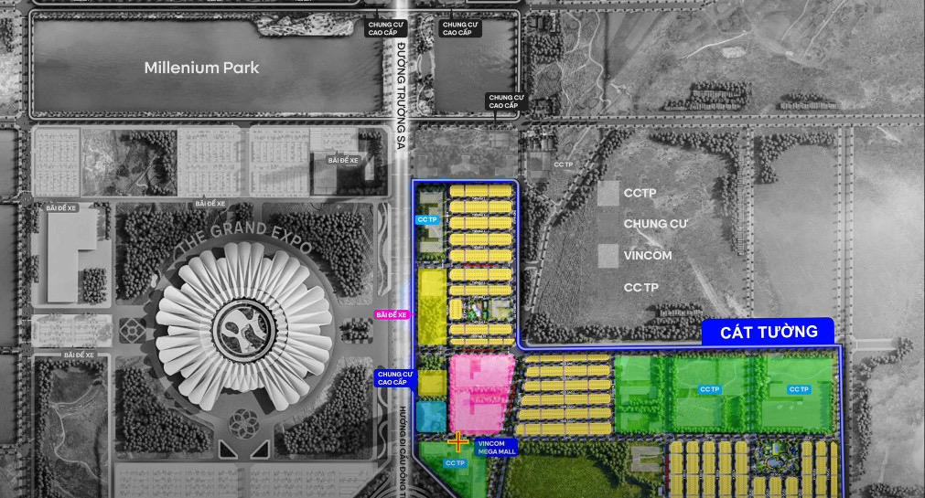 Vị trí phân khu Cát Tường Vinhomes Global Gate