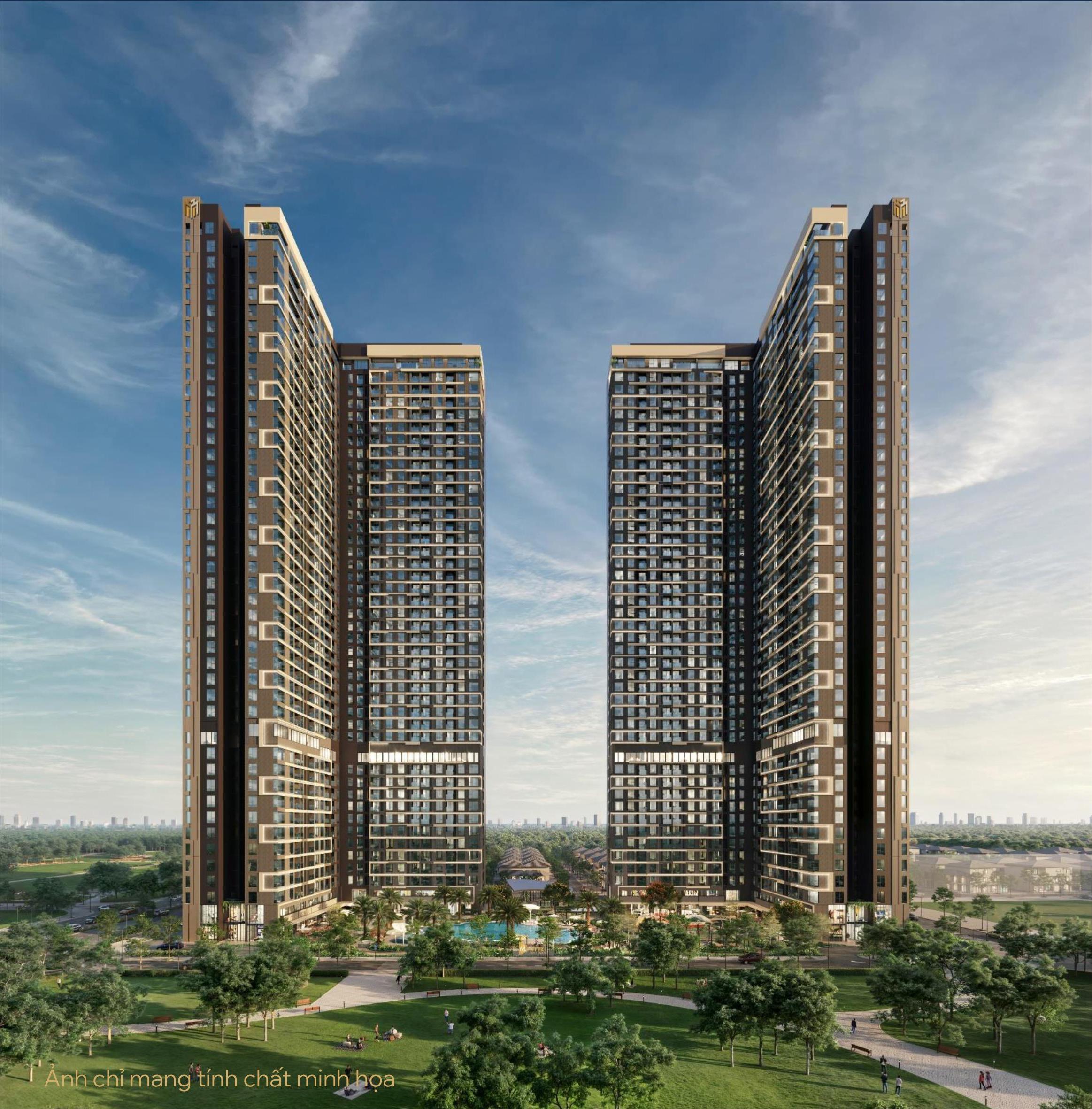 Phối cảnh 2 tòa S1 & S2 chung cư Masteri Grand Avenue