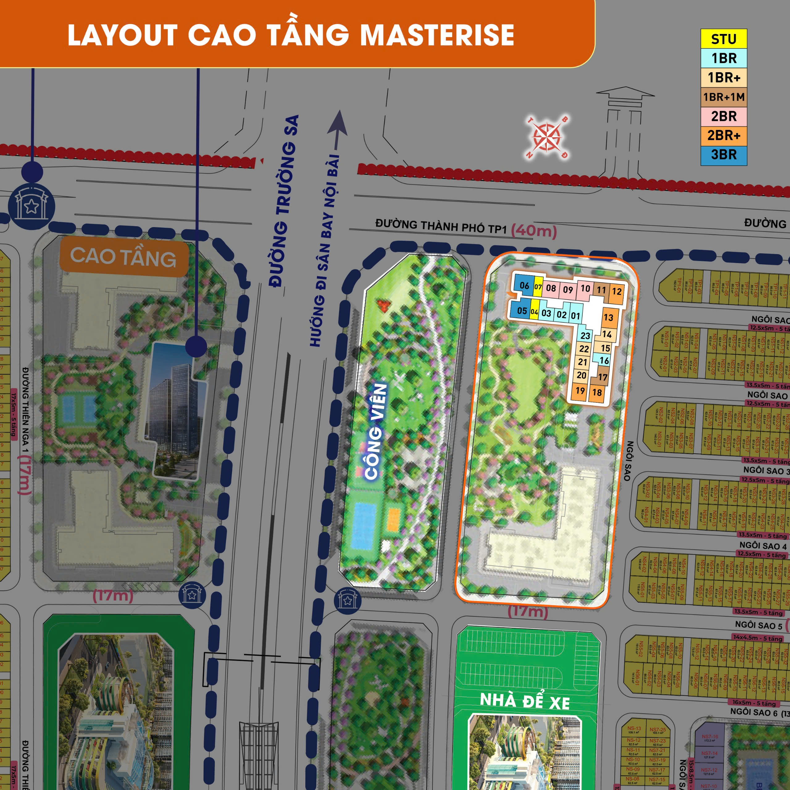 Mặt bằng vị trí tòa S2 The Sunset Masteri Grand Avenue