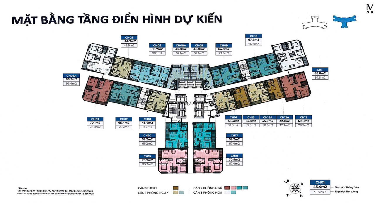 Mặt bằng tầng điển hình Imperia Signature Cổ Loa